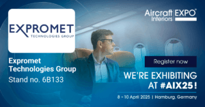 Join Expromet at the Aircraft Interiors Exhibition (AIX) in Hamburg from 8-10 April 2025